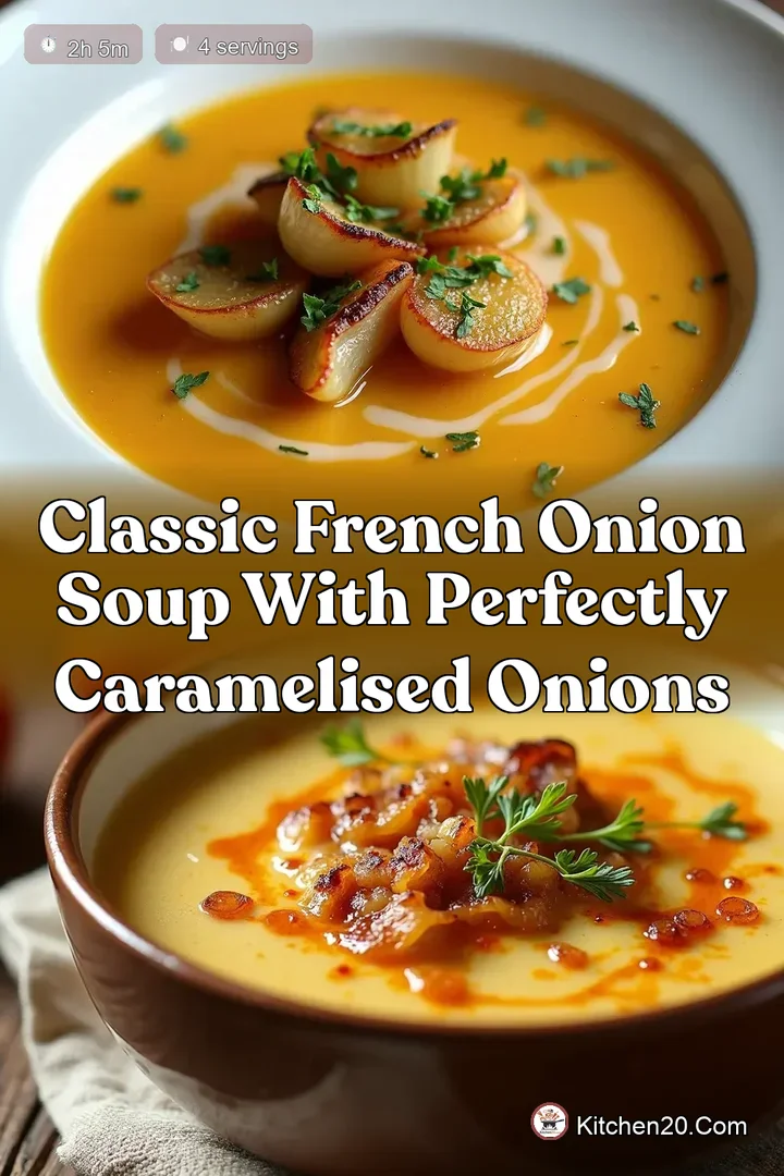 Classic French Onion Soup with Perfectly Caramelised Onions