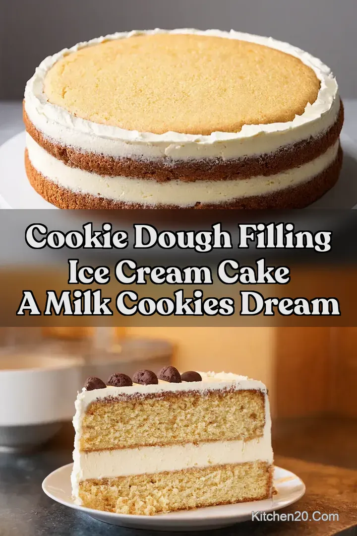 Cookie Dough Filling Ice Cream Cake A Milk Cookies Dream