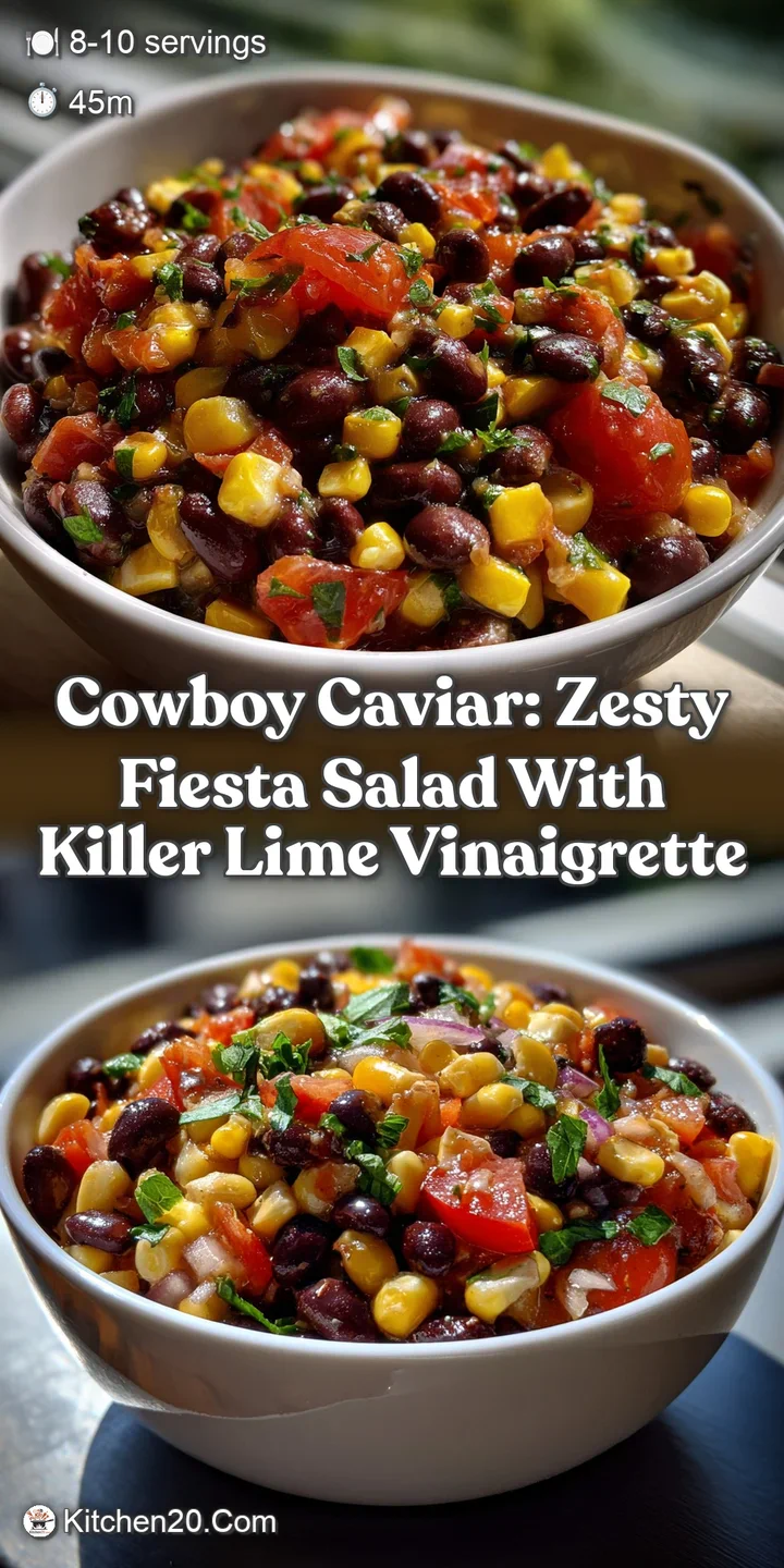 Cowboy Caviar: Zesty Fiesta Salad with Killer Lime Vinaigrette