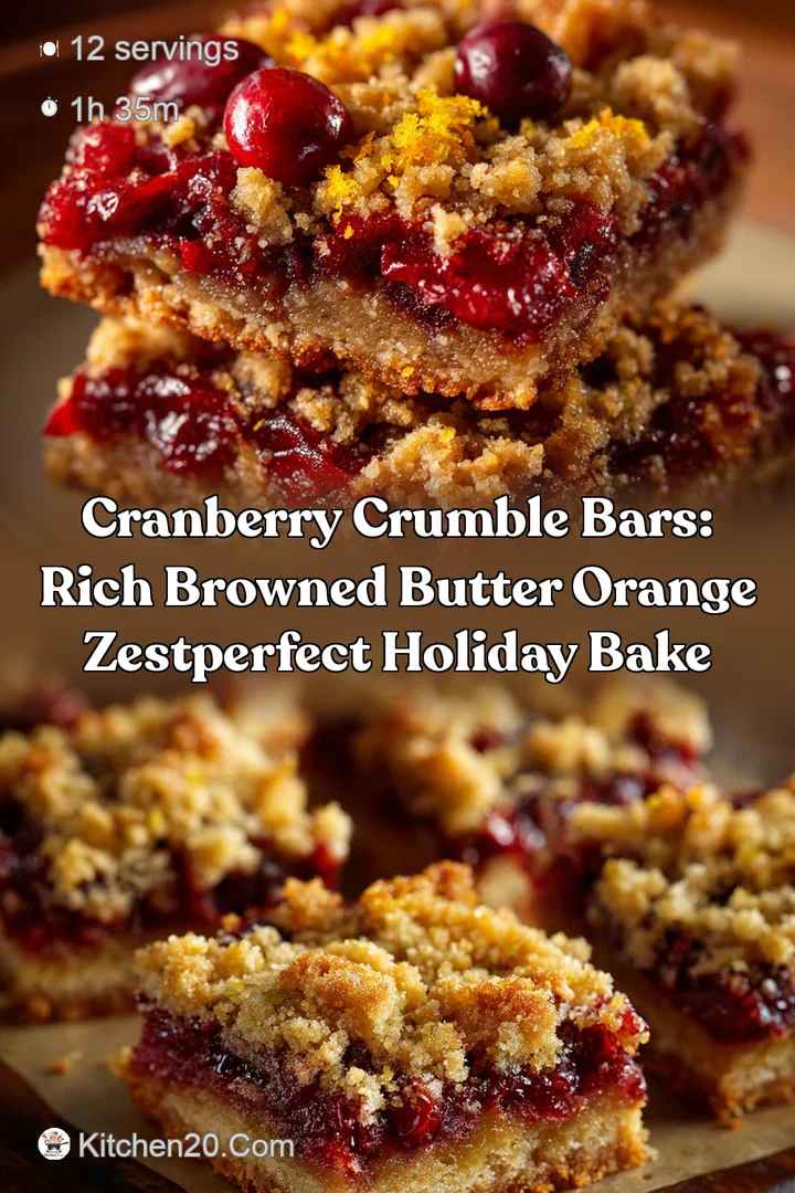 Cranberry Crumble Bars: Rich Browned Butter Orange ZestPerfect Holiday Bake