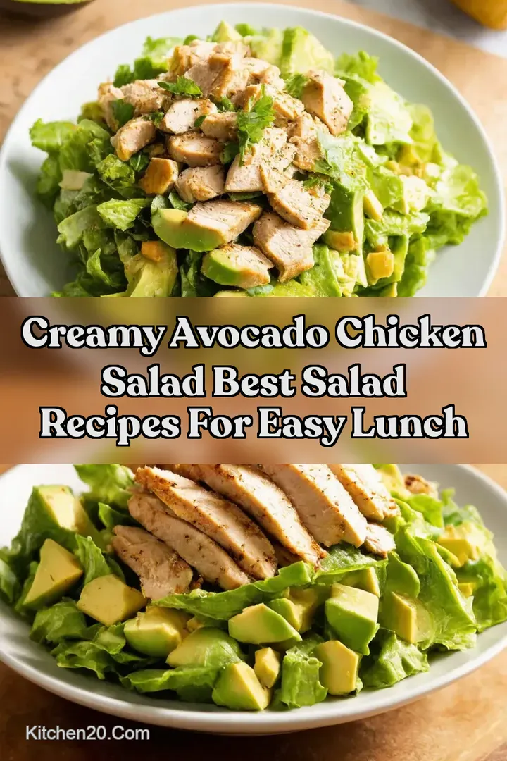 Creamy Avocado Chicken Salad Best Salad Recipes for Easy Lunch