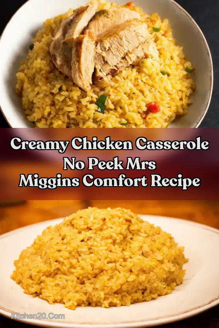 Creamy Chicken Casserole No Peek Mrs Miggins Comfort Recipe : PIN FOR LATER Creamy Chicken Casserole No Peek Mrs Miggins Comfort Recipe