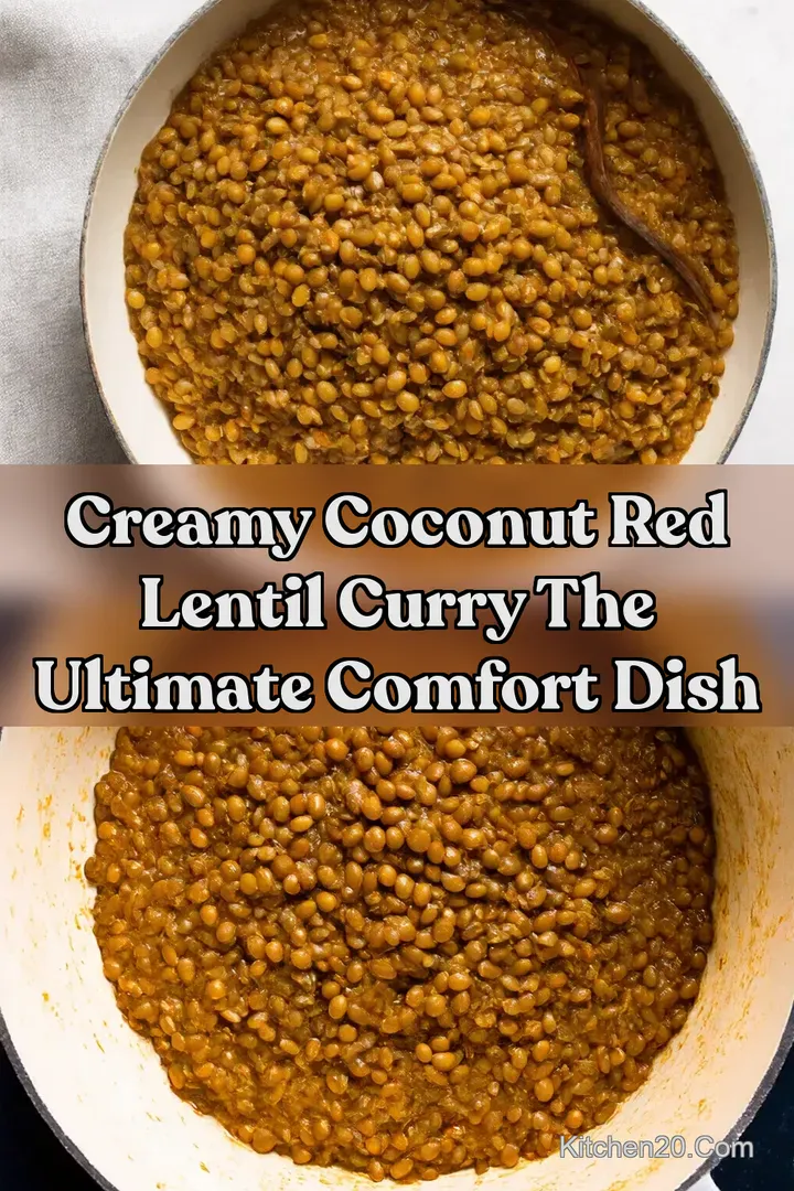 Creamy Coconut Red Lentil Curry The Ultimate Comfort Dish : PIN FOR LATER Creamy Coconut Red Lentil Curry The Ultimate Comfort Dish