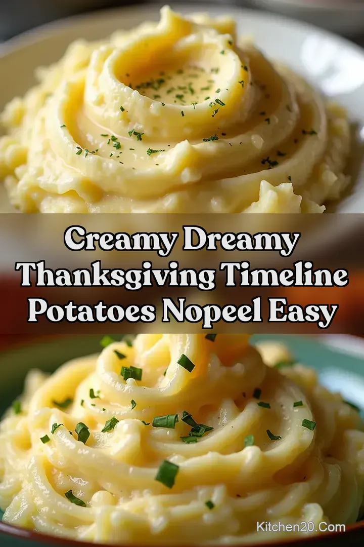 Creamy Dreamy Thanksgiving Timeline Potatoes NoPeel Easy