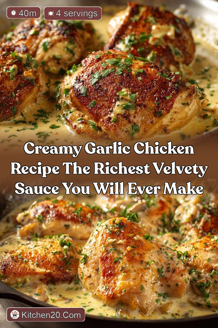 Creamy Garlic Chicken Recipe The Richest Velvety Sauce You Will Ever Make