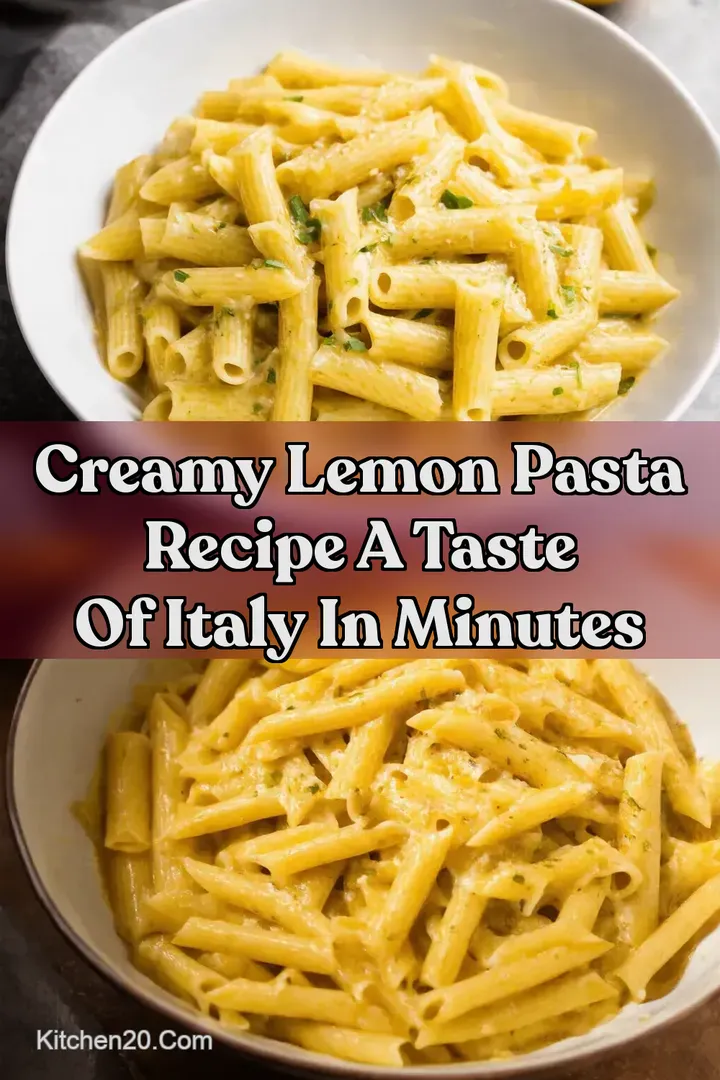 Creamy Lemon Pasta Recipe A Taste of Italy in Minutes