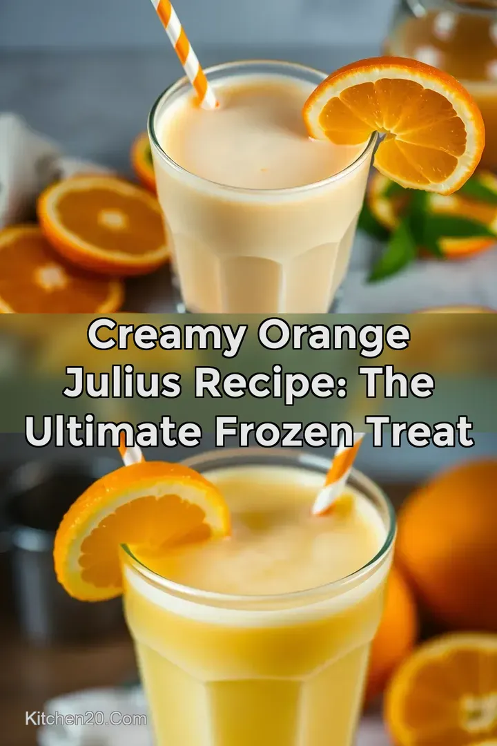 Creamy Orange Julius Recipe: The Ultimate Frozen Treat