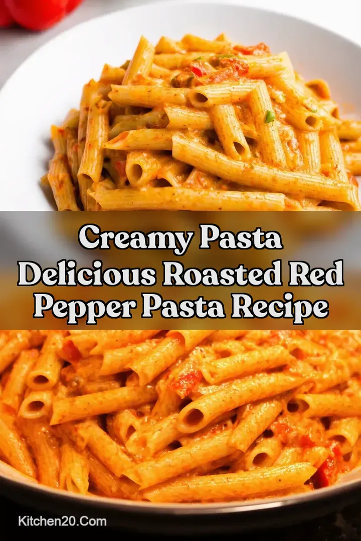 Creamy Pasta Delicious Roasted Red Pepper Pasta Recipe
