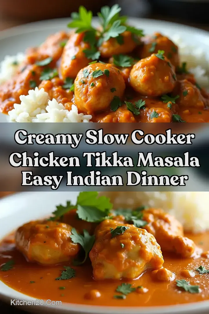 Creamy Slow Cooker Chicken Tikka Masala Easy Indian Dinner