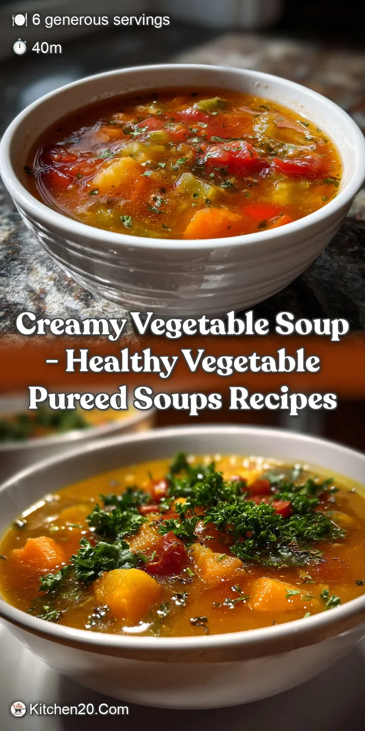 Creamy Vegetable Soup - Healthy Vegetable Pureed Soups Recipes