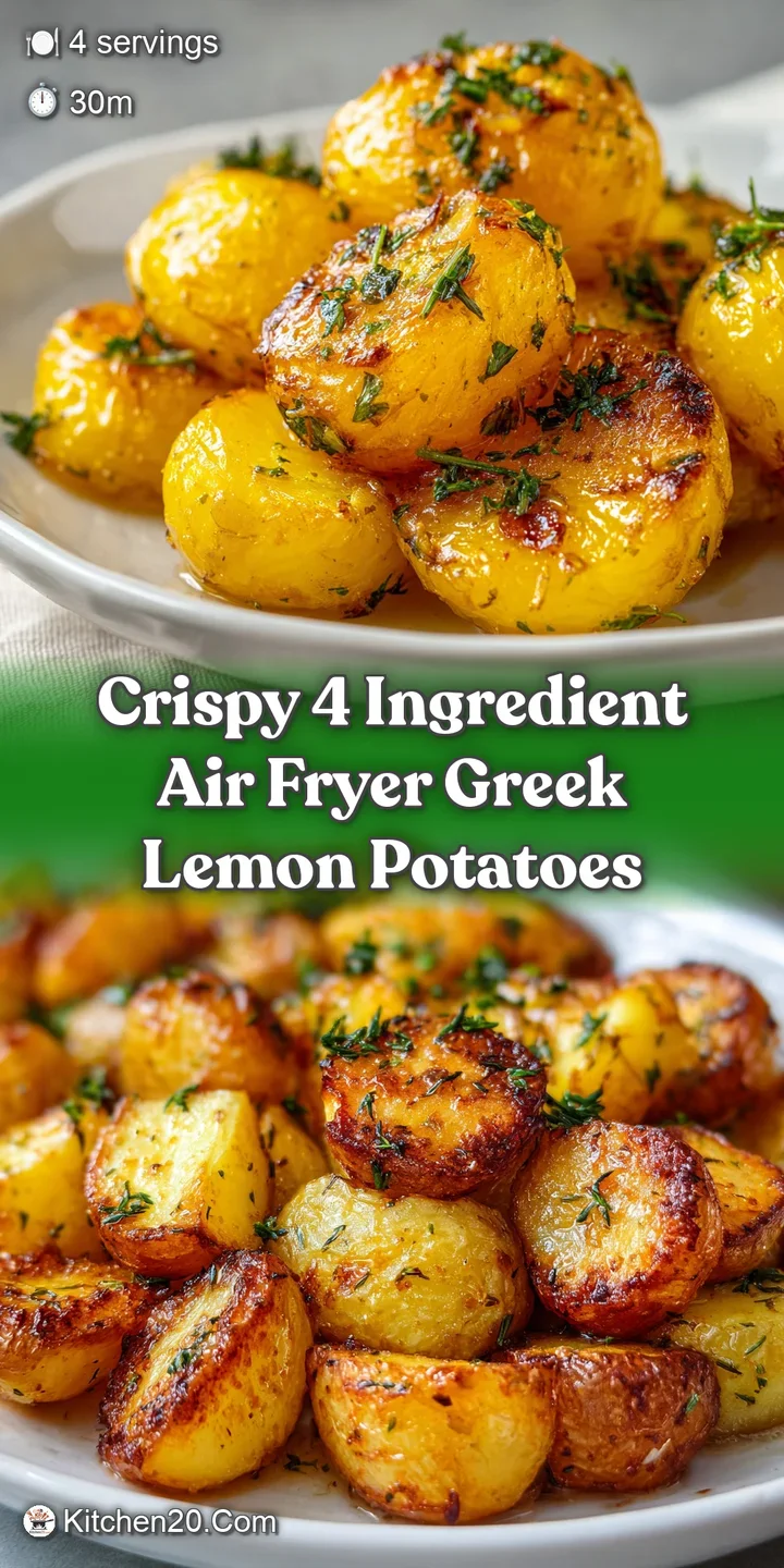 Close-up of crispy, golden air fryer potatoes with browned edges, glistening with olive oil, and speckled with herbs.