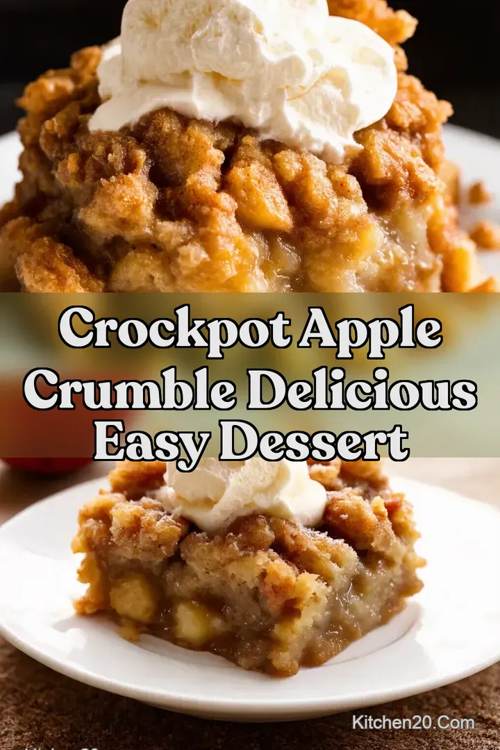 Crockpot Apple Crumble Delicious Easy Dessert