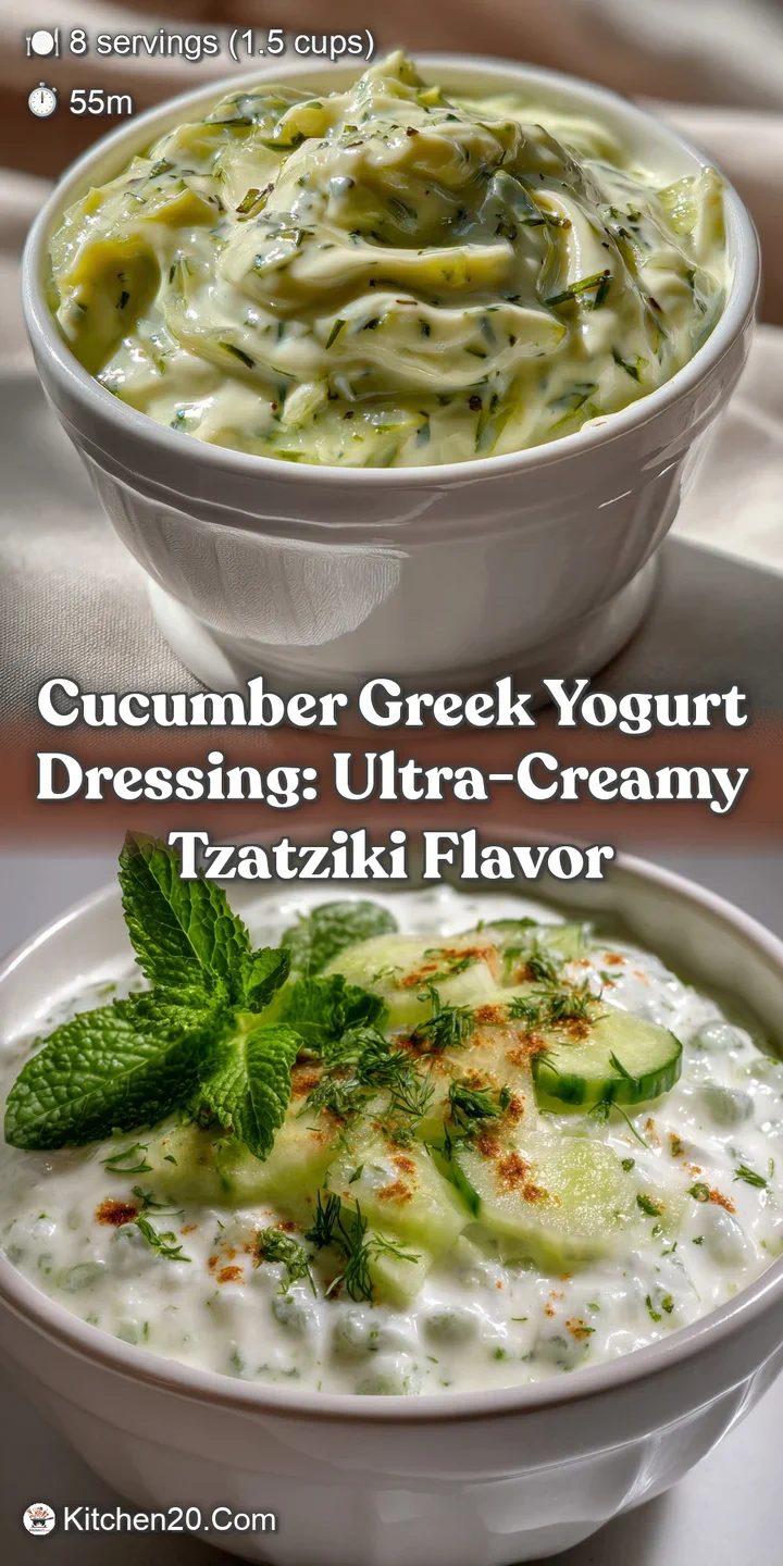 Cucumber Greek Yogurt Dressing: Ultra-Creamy Tzatziki Flavor