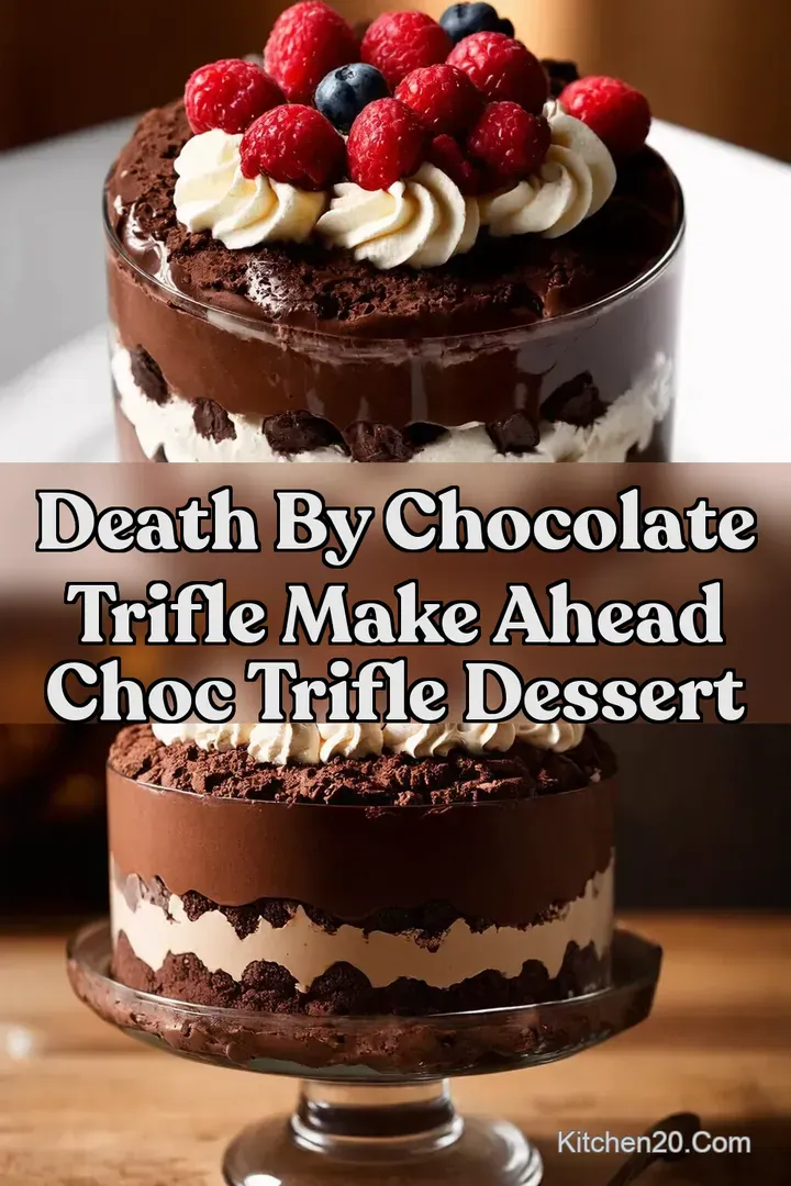 Death by Chocolate Trifle Make Ahead Choc Trifle Dessert