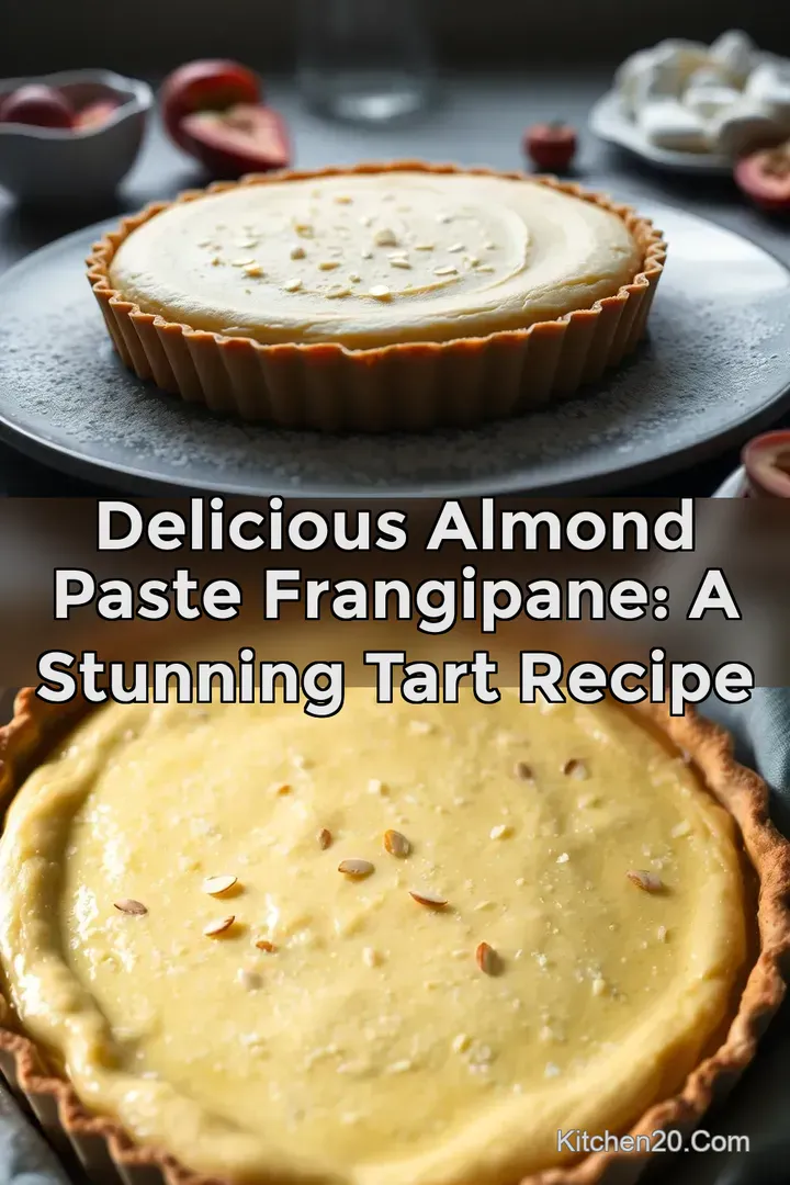 Delicious Almond Paste Frangipane: A Stunning Tart Recipe