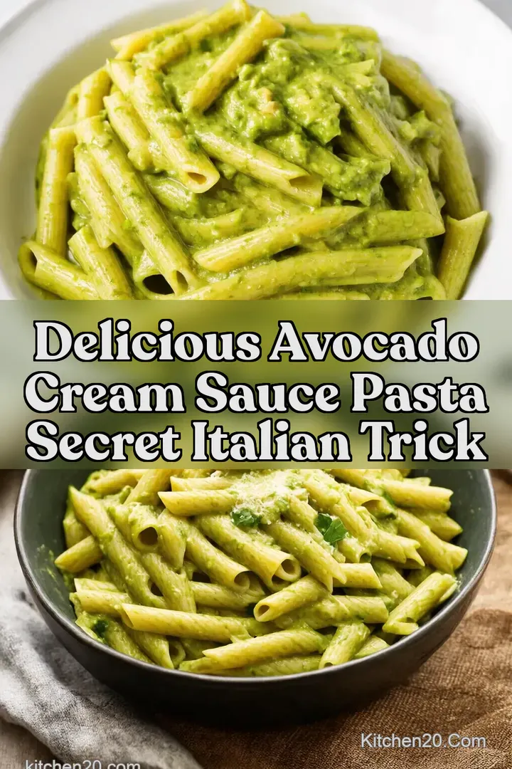 Delicious Avocado Cream Sauce Pasta Secret Italian Trick