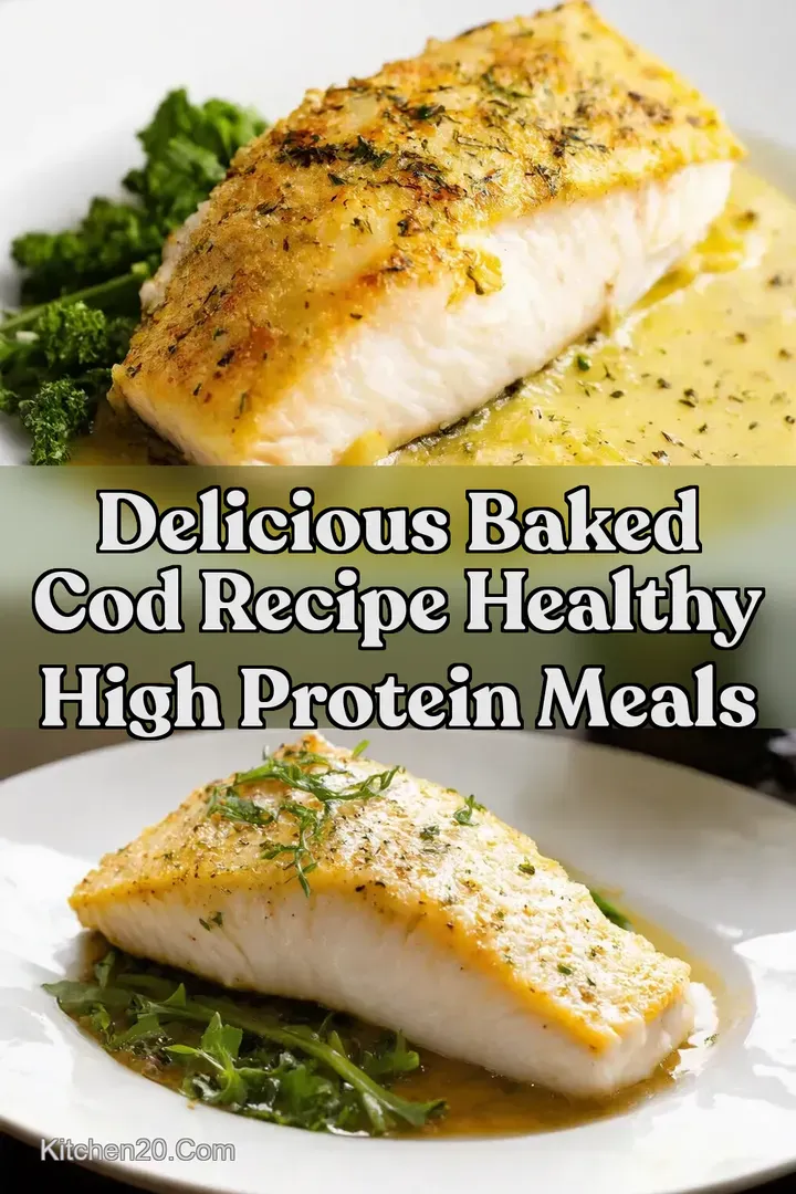 Delicious Baked Cod Recipe Healthy High Protein Meals : PIN FOR LATER Delicious Baked Cod Recipe Healthy High Protein Meals