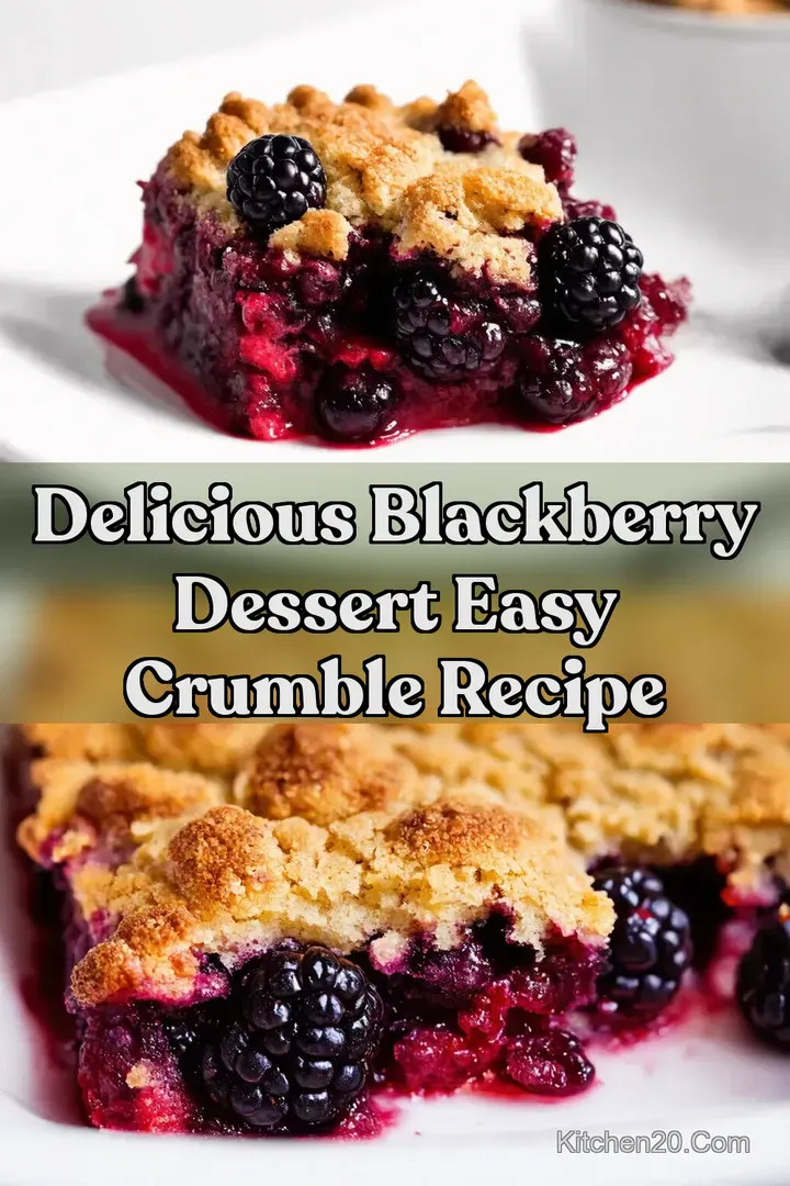 Delicious Blackberry Dessert Easy Crumble Recipe