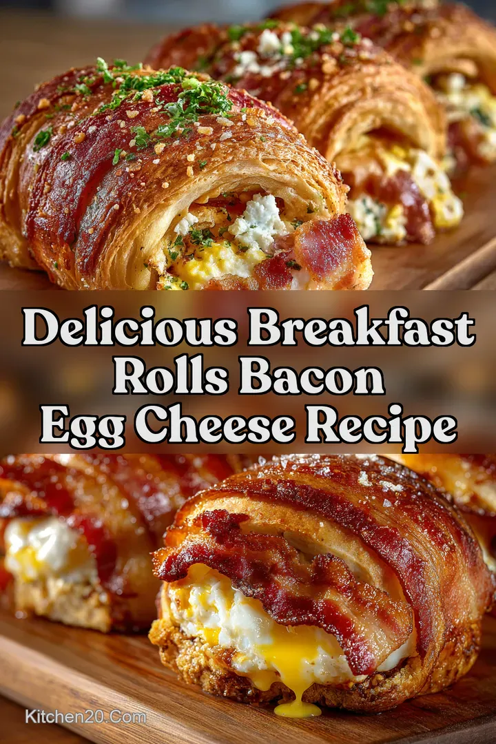 Delicious Breakfast Rolls Bacon Egg Cheese Recipe