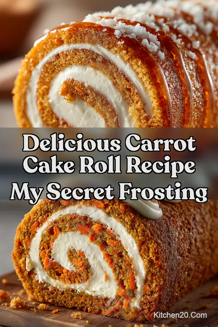 Delicious Carrot Cake Roll Recipe My Secret Frosting