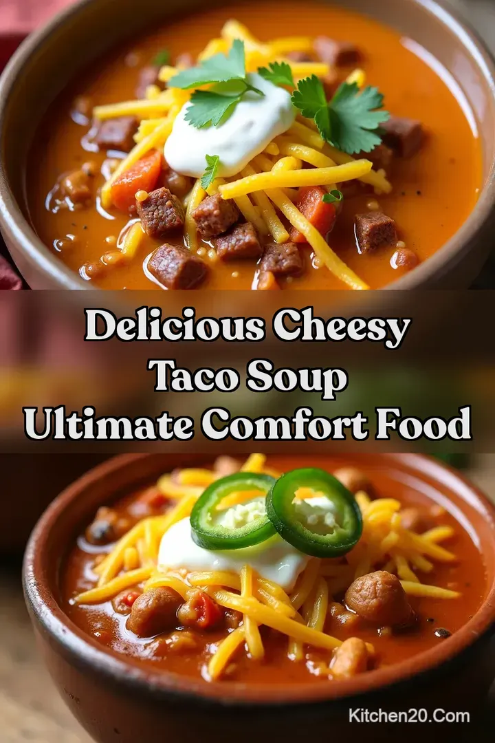 Delicious Cheesy Taco Soup Ultimate Comfort Food