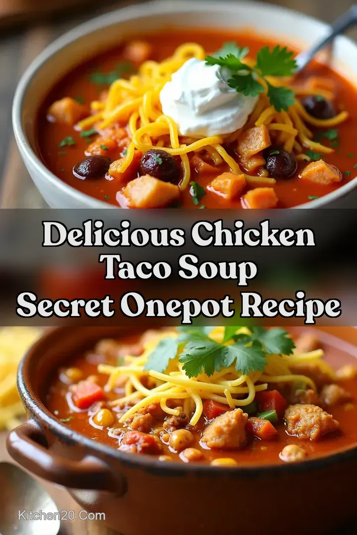 Delicious Chicken Taco Soup Secret OnePot Recipe