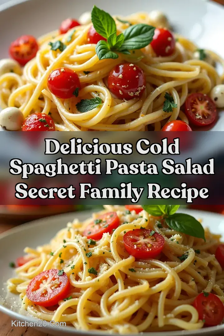 Delicious Cold Spaghetti Pasta Salad Secret Family Recipe