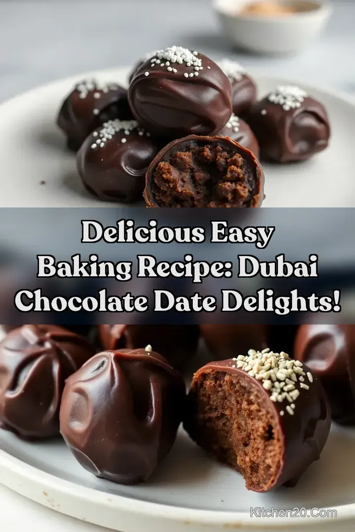Delicious Easy Baking Recipe: Dubai Chocolate Date Delights! : PIN FOR LATER Delicious Easy Baking Recipe: Dubai Chocolate Date Delights!