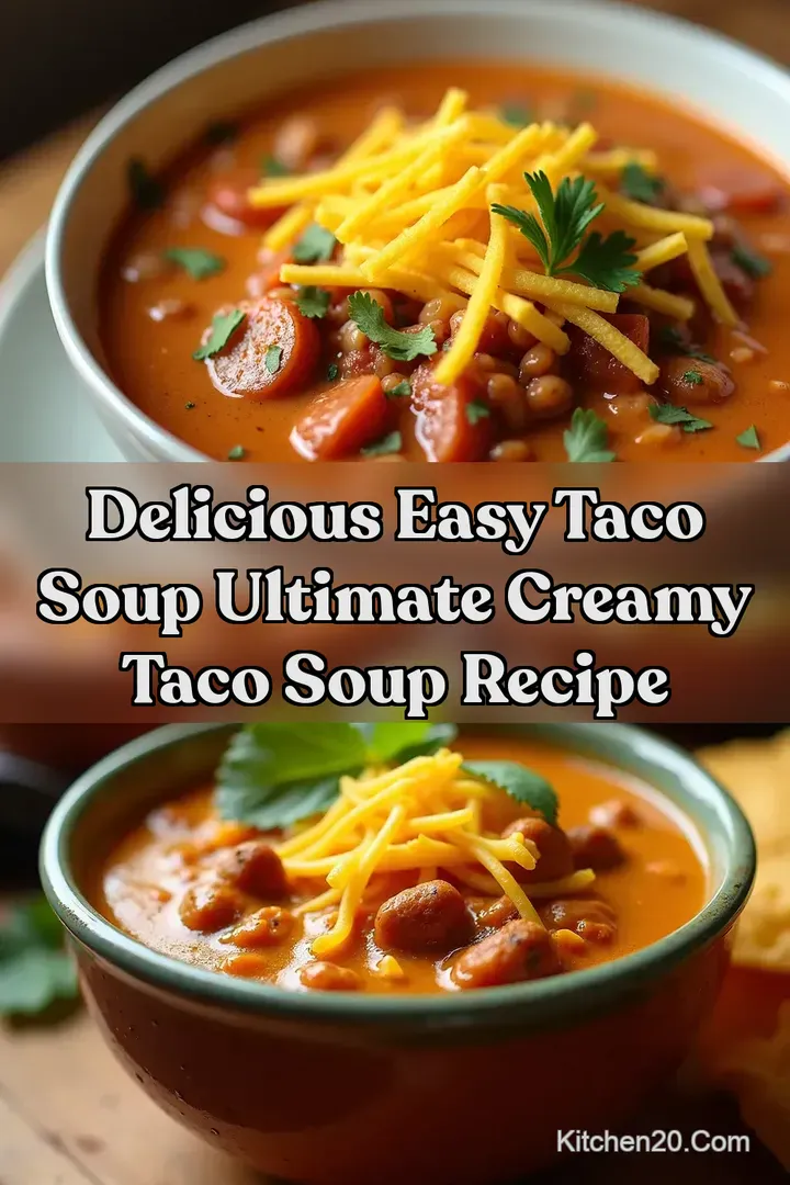 Delicious Easy Taco Soup Ultimate Creamy Taco Soup Recipe