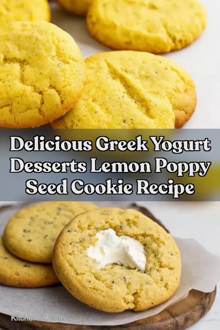 Delicious Greek Yogurt Desserts Lemon Poppy Seed Cookie Recipe : PIN FOR LATER Delicious Greek Yogurt Desserts Lemon Poppy Seed Cookie Recipe