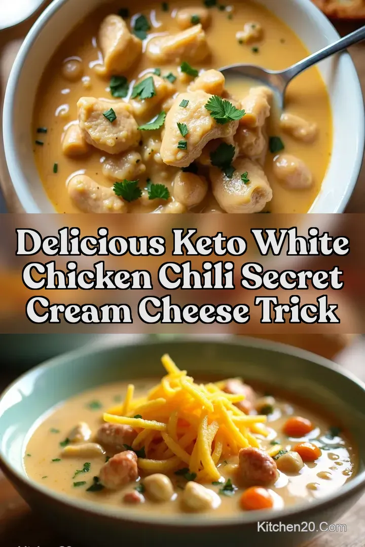 Delicious Keto White Chicken Chili Secret Cream Cheese Trick