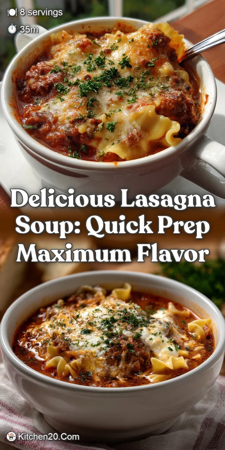 Delicious Lasagna Soup: Quick Prep Maximum Flavor
