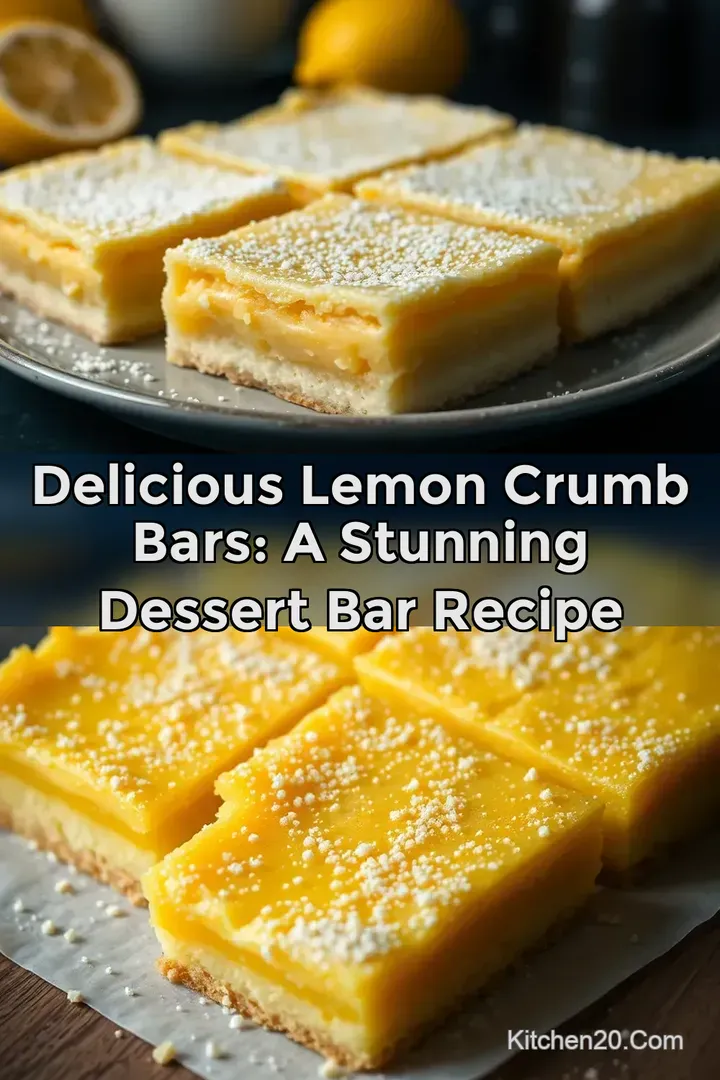 Delicious Lemon Crumb Bars: A Stunning Dessert Bar Recipe