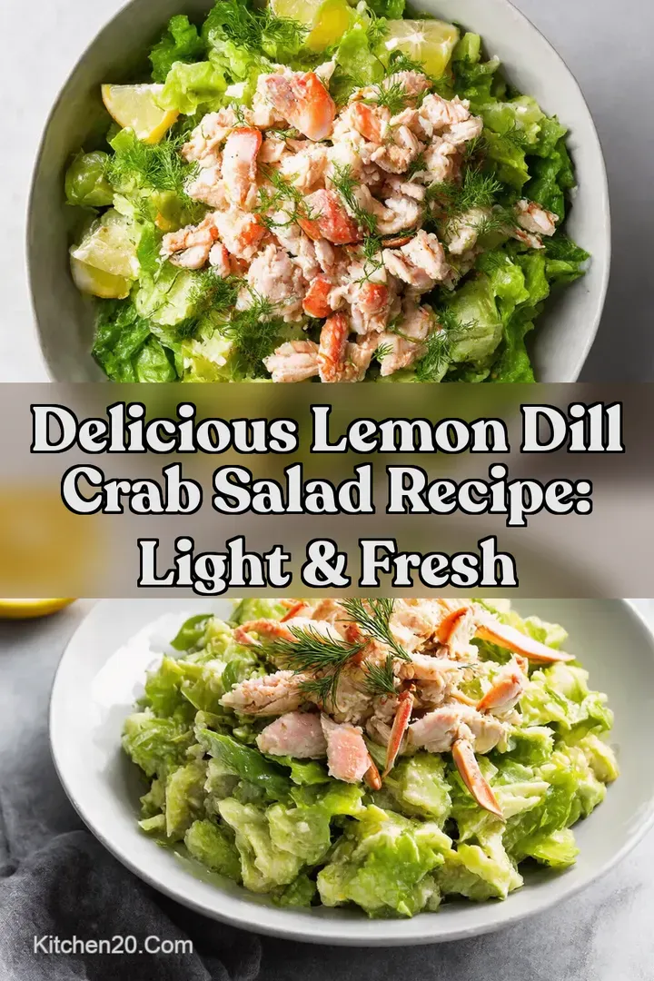 Delicious Lemon Dill Crab Salad Recipe: Light & Fresh : PIN FOR LATER Delicious Lemon Dill Crab Salad Recipe: Light & Fresh