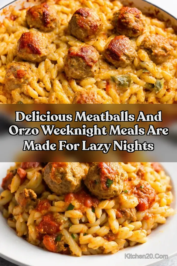 Delicious Meatballs And Orzo Weeknight Meals Are Made For Lazy Nights