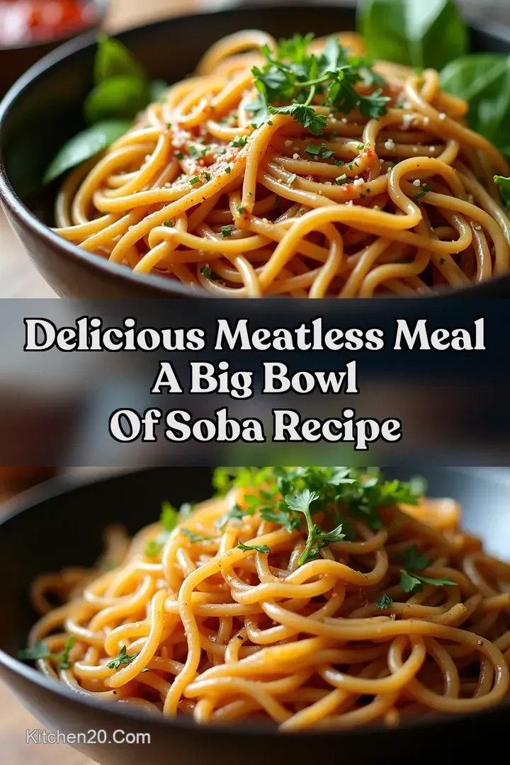 Delicious Meatless Meal A Big Bowl of Soba Recipe