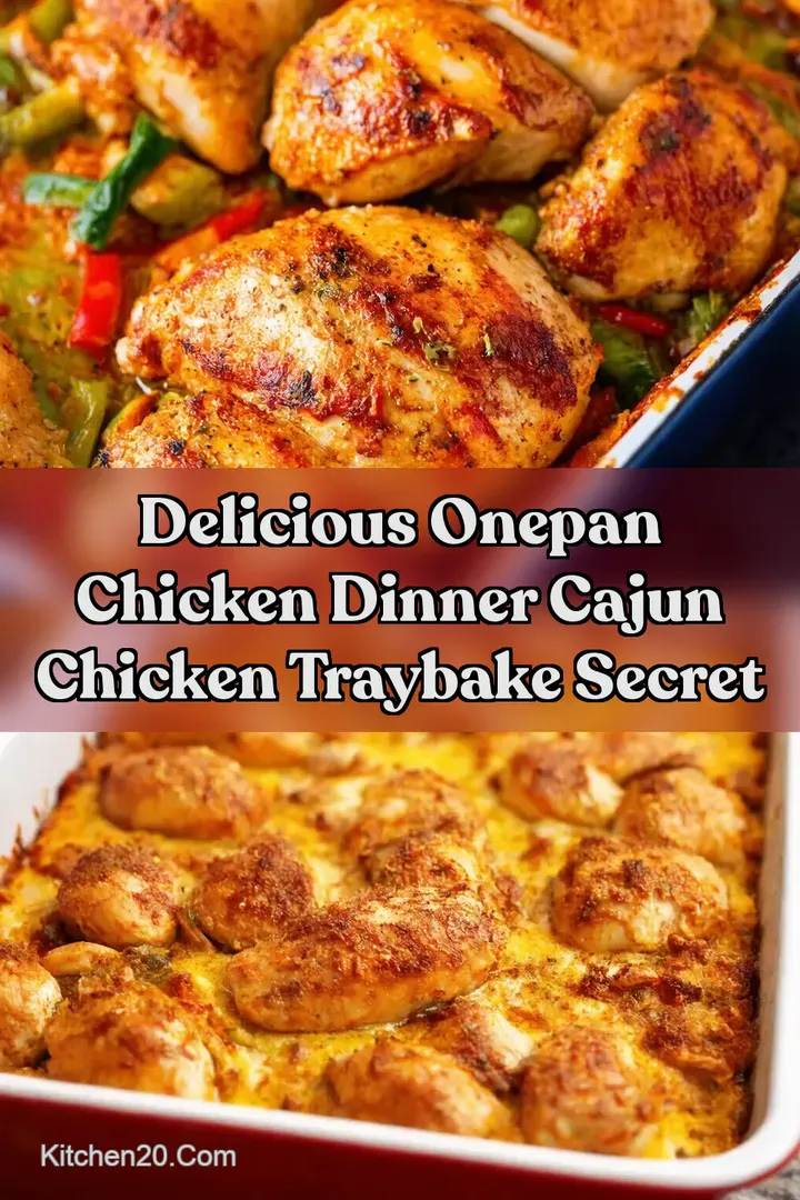 Delicious OnePan Chicken Dinner Cajun Chicken Traybake Secret