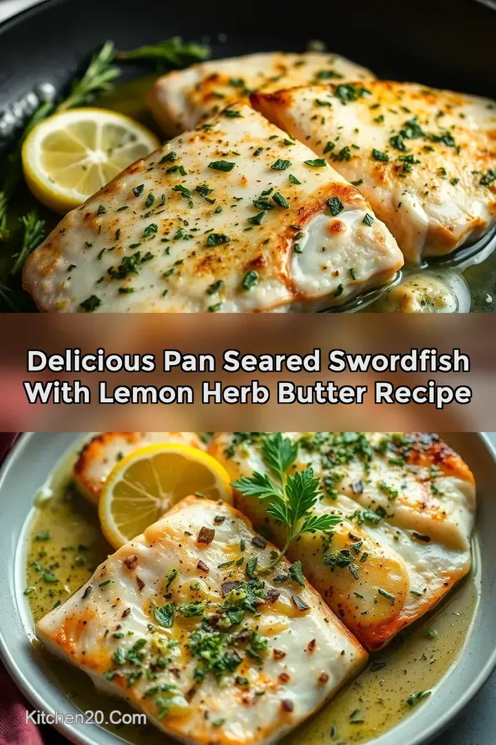 Delicious Pan Seared Swordfish with Lemon Herb Butter Recipe