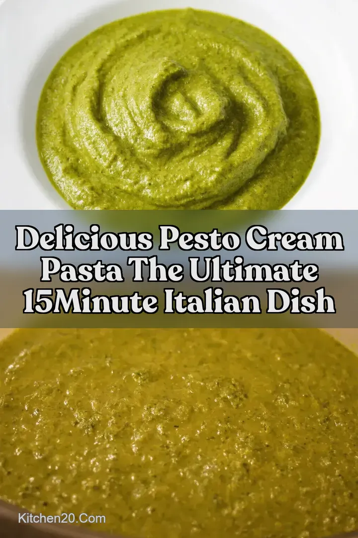 Delicious Pesto Cream Pasta The ULTIMATE 15Minute Italian Dish : PIN FOR LATER Delicious Pesto Cream Pasta The ULTIMATE 15Minute Italian Dish