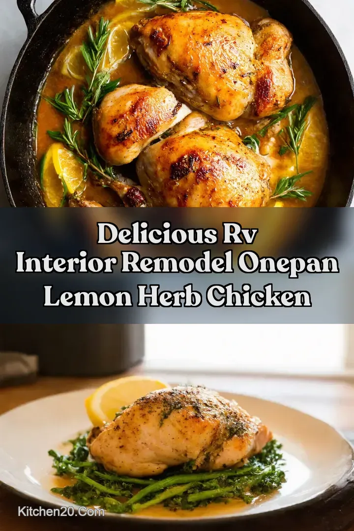 Delicious RV Interior Remodel OnePan Lemon Herb Chicken