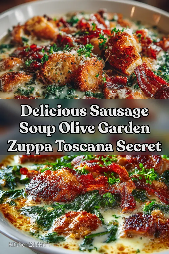 Delicious Sausage Soup Olive Garden Zuppa Toscana Secret