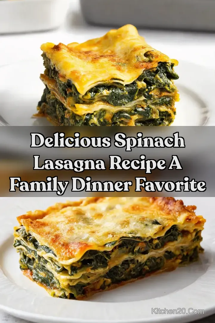 Delicious Spinach Lasagna Recipe A Family Dinner Favorite : PIN FOR LATER Delicious Spinach Lasagna Recipe A Family Dinner Favorite