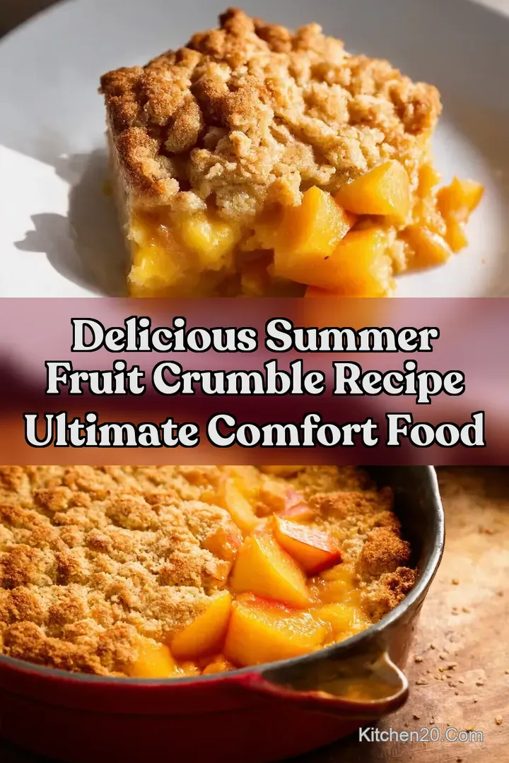 Delicious Summer Fruit Crumble Recipe Ultimate Comfort Food : PIN FOR LATER Delicious Summer Fruit Crumble Recipe Ultimate Comfort Food