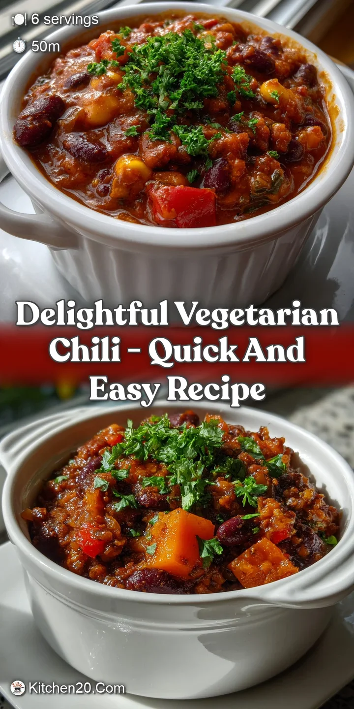 Delightful Vegetarian Chili - Quick and Easy Recipe