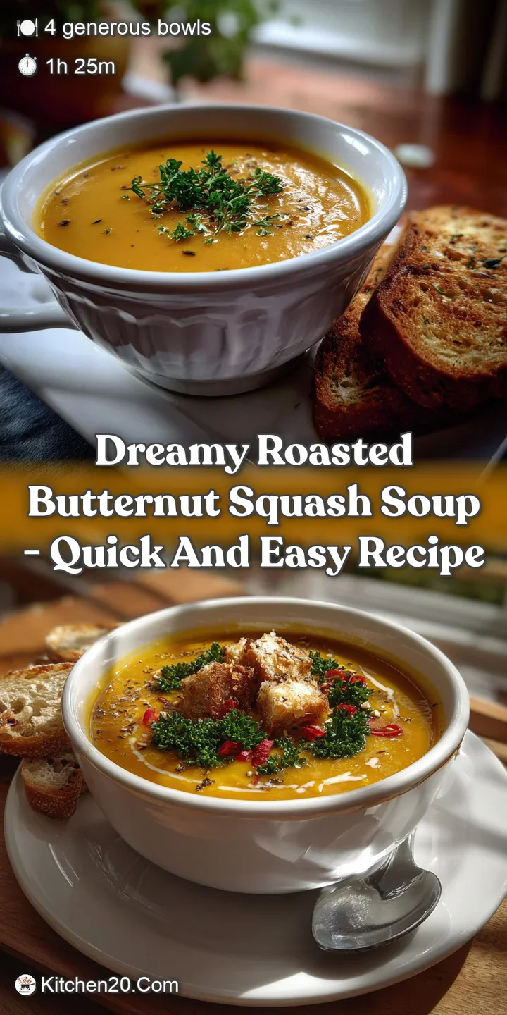 Dreamy Roasted Butternut Squash Soup - Quick and Easy Recipe