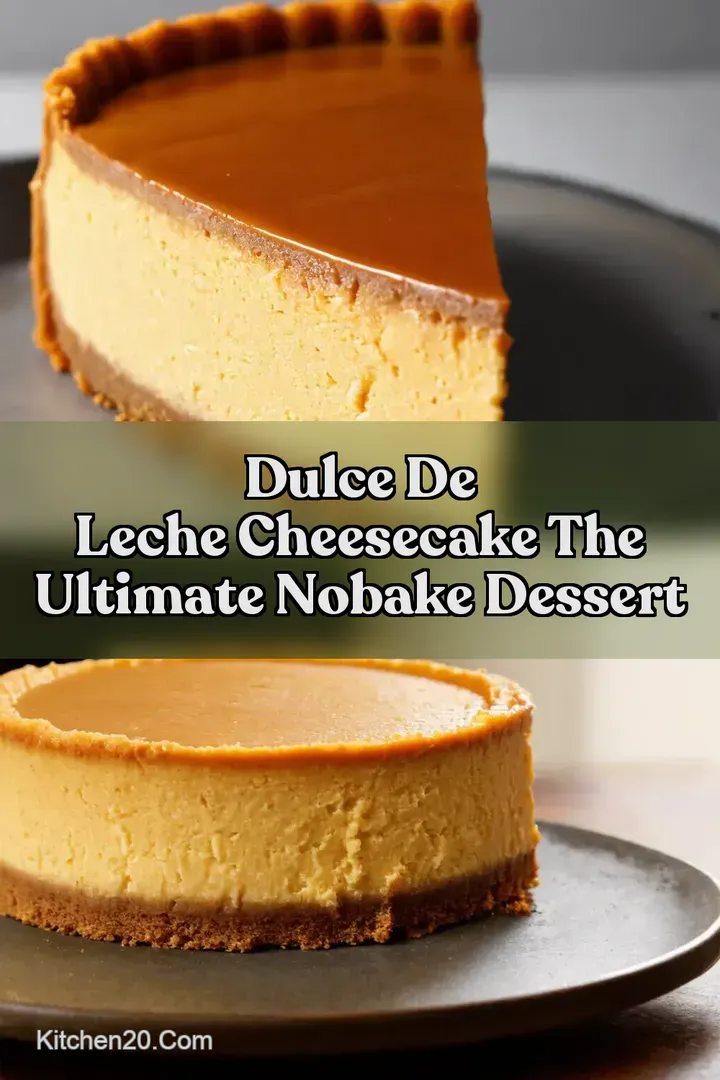 Dulce de Leche Cheesecake The Ultimate NoBake Dessert