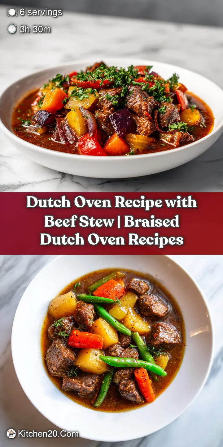 Close-up of succulent, tender beef chunks and soft vegetables in a thick, savory stew.