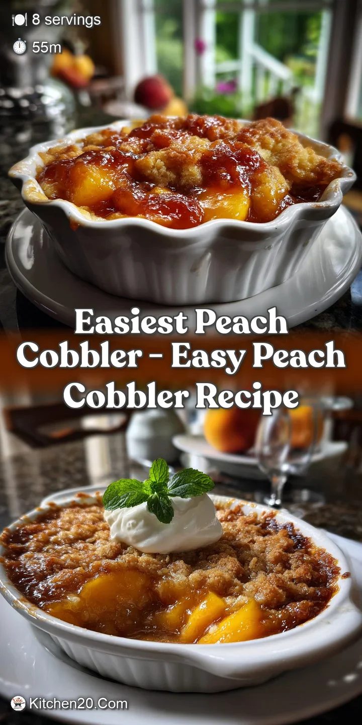 Easiest Peach Cobbler - Easy Peach Cobbler Recipe