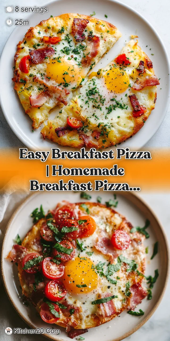 Close-up of a warm, gooey slice of breakfast pizza, showing melted cheddar cheese and browned sausage crumbles.