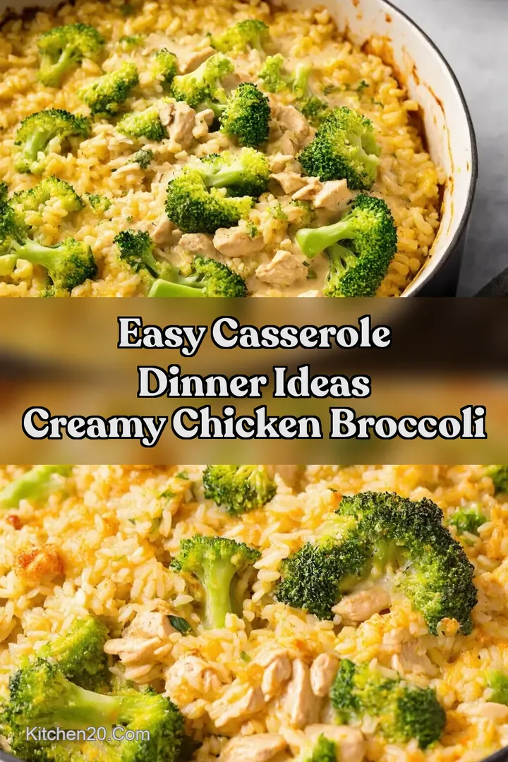 Easy Casserole Dinner Ideas Creamy Chicken Broccoli : PIN FOR LATER Easy Casserole Dinner Ideas Creamy Chicken Broccoli